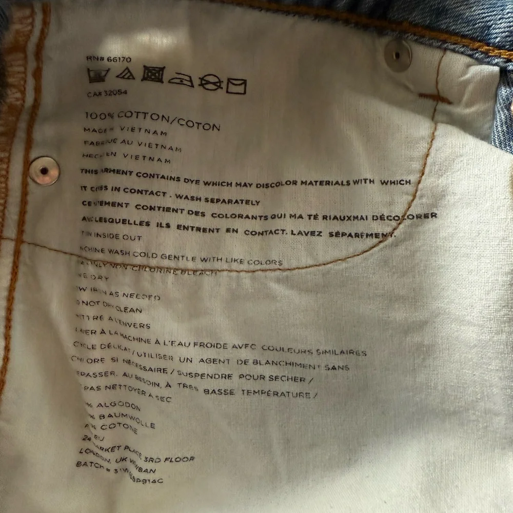 Urban Outfitters BDG Blue Distressed Jean Shorts - Picture 5 of 5